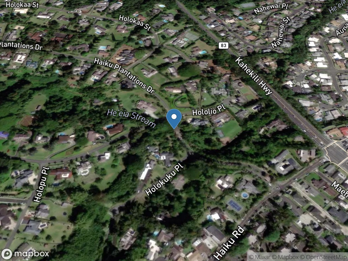 Heeia Stream at Haiku Plantations Dr., Oahu, HI location