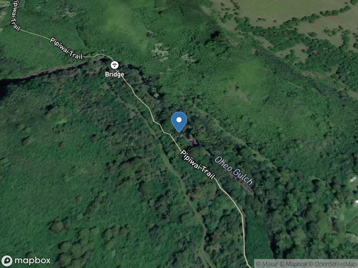 Oheo Gulch at dam near Kipahulu, Maui, HI location