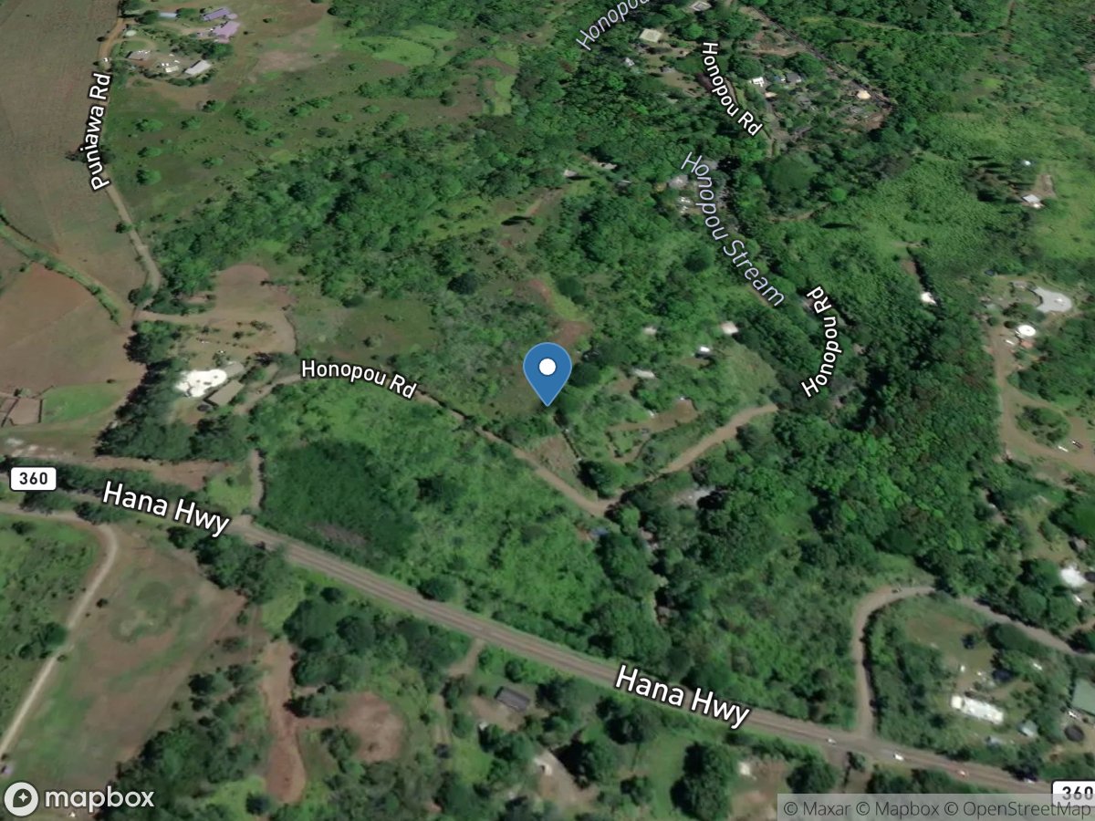 Haiku Ditch at Honopou Gulch near Kailua, Maui, HI location