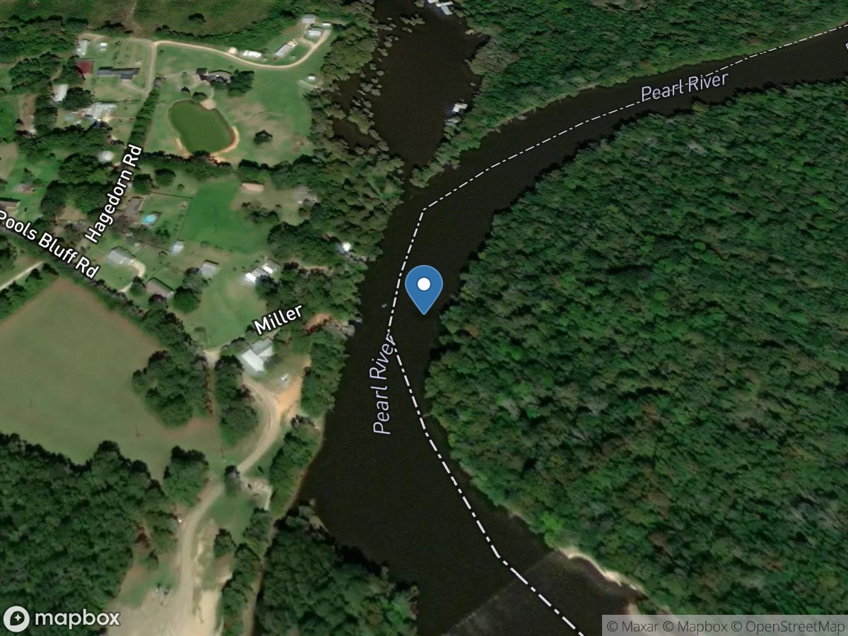 Pearl River at Pools Bluff near Bogalusa, LA location
