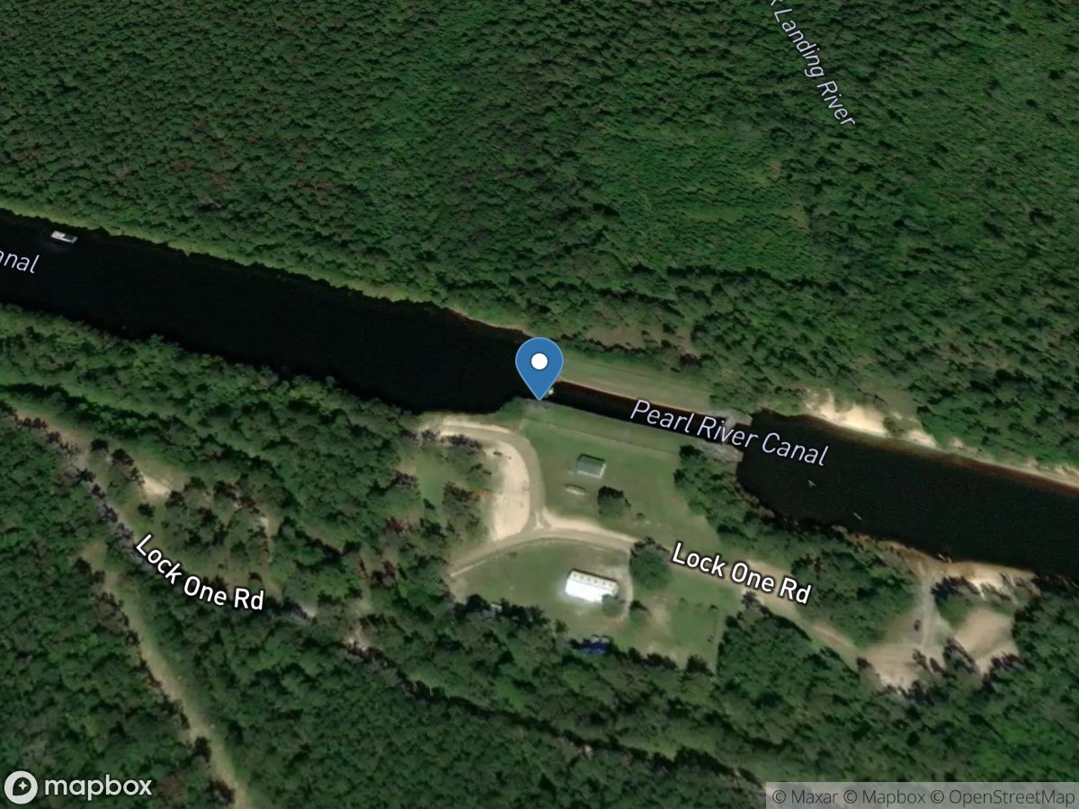 Pearl River Navigation Canal Lock and Dam No. 1 location