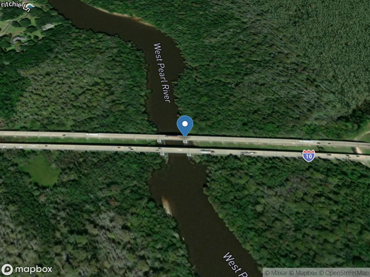 Pearl River at I-10 near Slidell, LA location