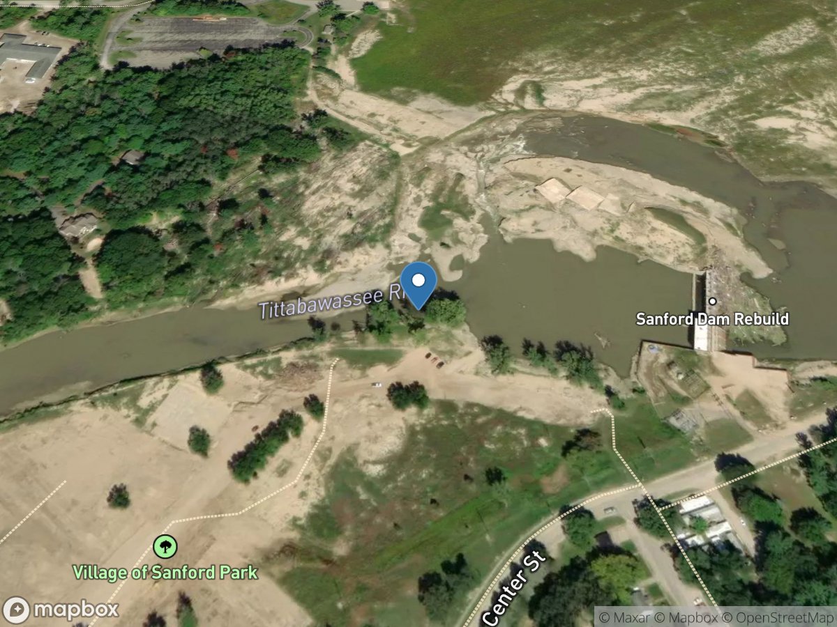 Tittabawassee River at Sanford, MI location