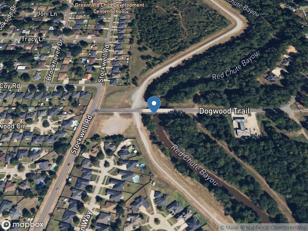 Red Chute Bayou at Dogwood Tr. Rd. near Bossier City location