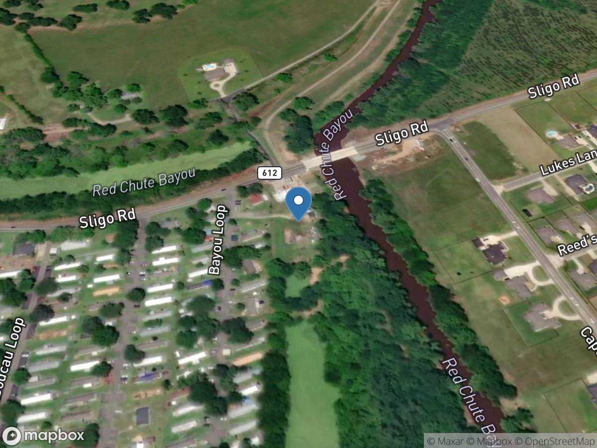 Red Chute Bayou at Sligo, LA location