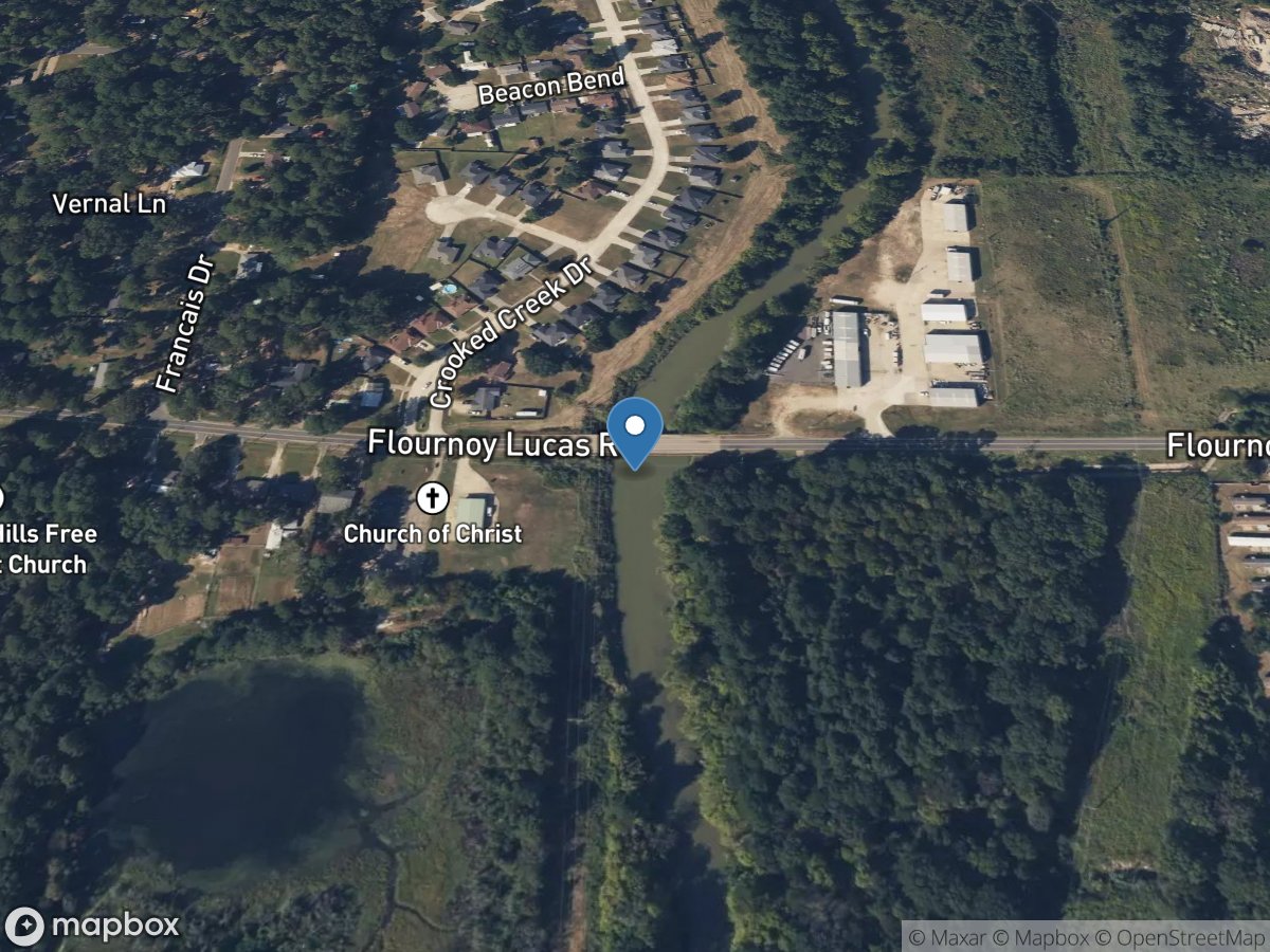 Brush Bayou near Shreveport, La. location