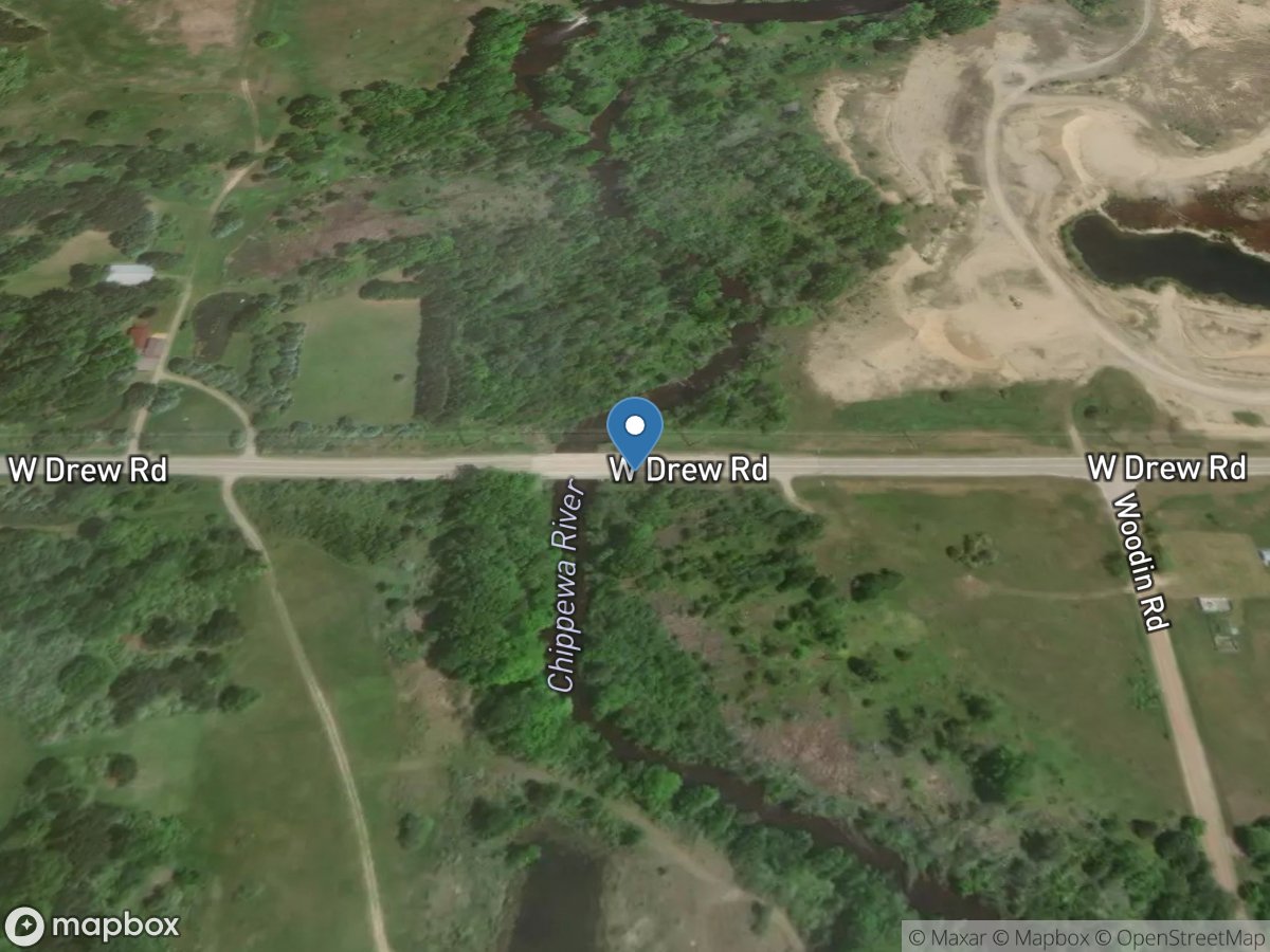 Chippewa River at Drew Road near Drew, MI location