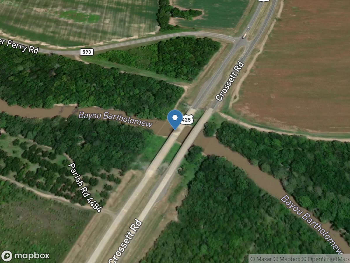 Bayou Bartholomew at Highway 425 near Beekman, LA location