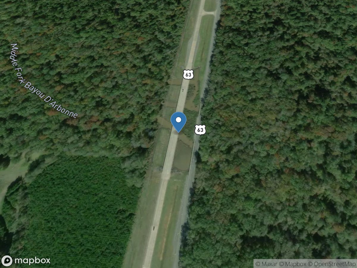 Middle Fork Byu D'Arbonne near Bernice, LA location