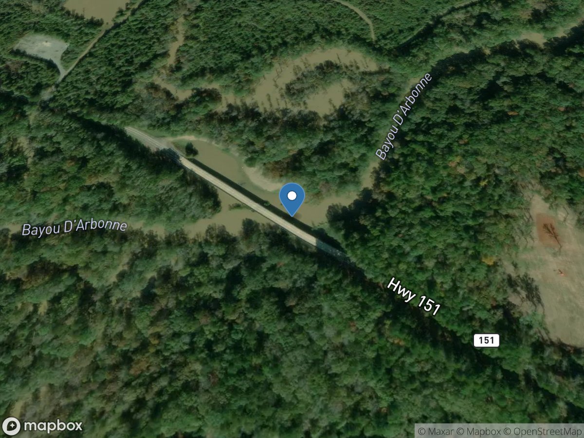 Bayou D'Arbonne at Highway 151 East of Dubach, LA location