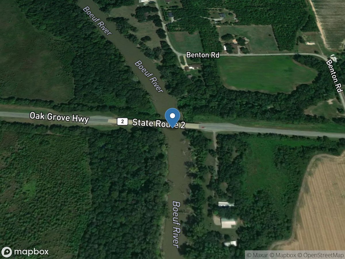 Boeuf River at Highway 2 near Mer Rouge, LA location