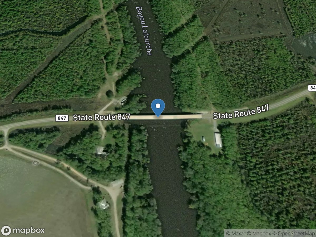 Bayou Lafourche at Highway 847 east of Cane Hill, LA location