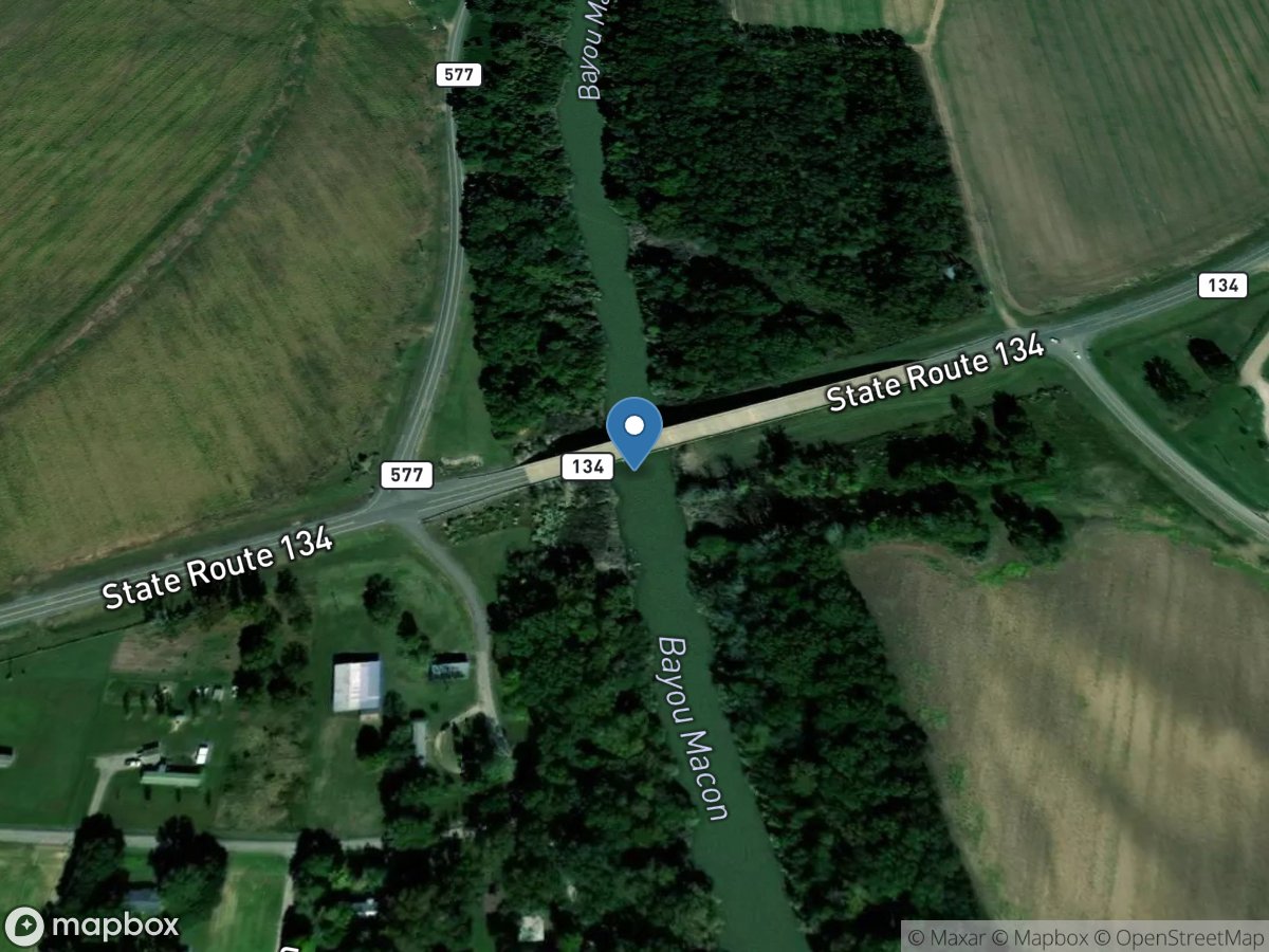 Bayou Macon at Highway 134 east of Epps, LA location