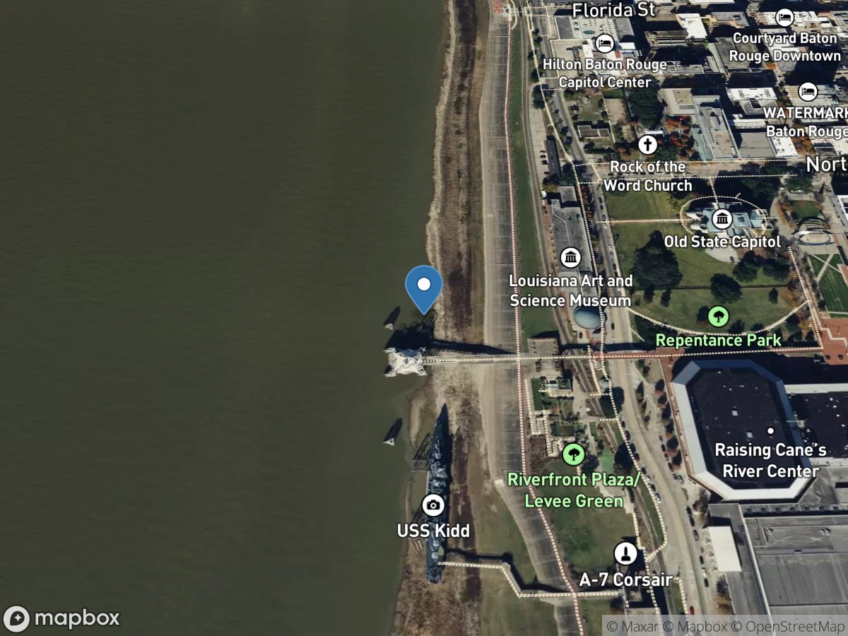 Mississippi River at Baton Rouge, LA location