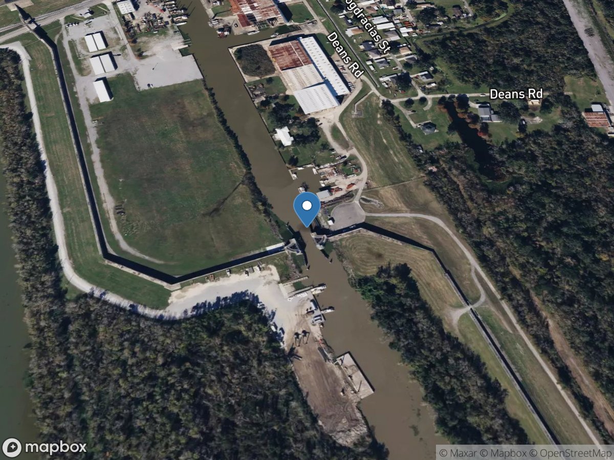 Caernarvon Canal Sector Gate at Caernarvon, La location