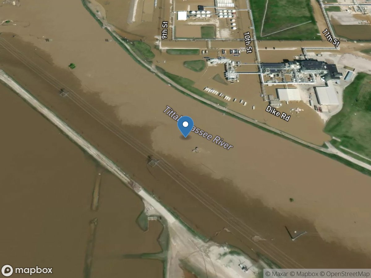 Tittabawassee River at Midland, MI location