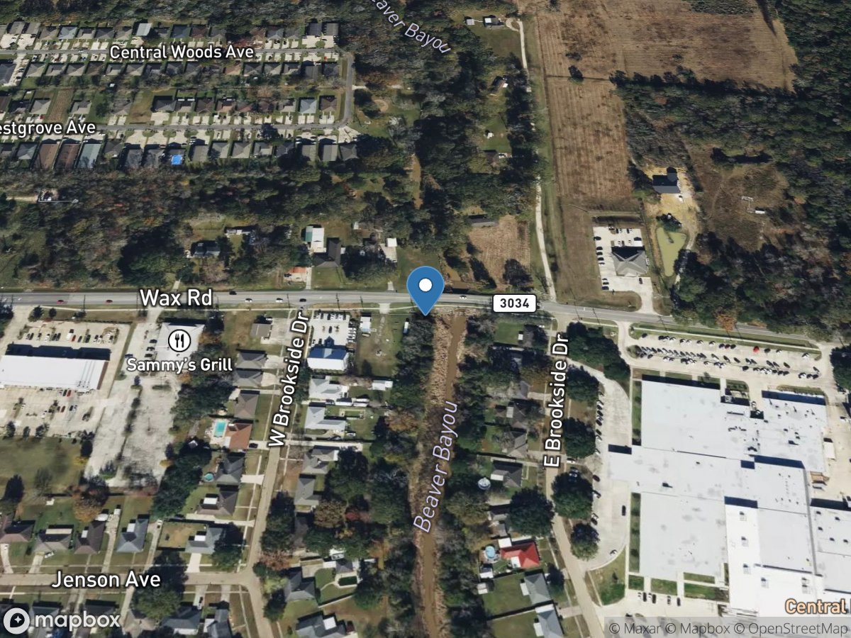 Beaver Bayou at Wax Road near Baton Rouge, LA location