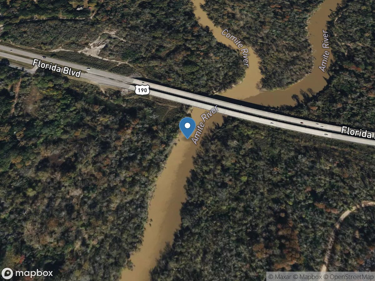 Amite River near Denham Springs, LA location