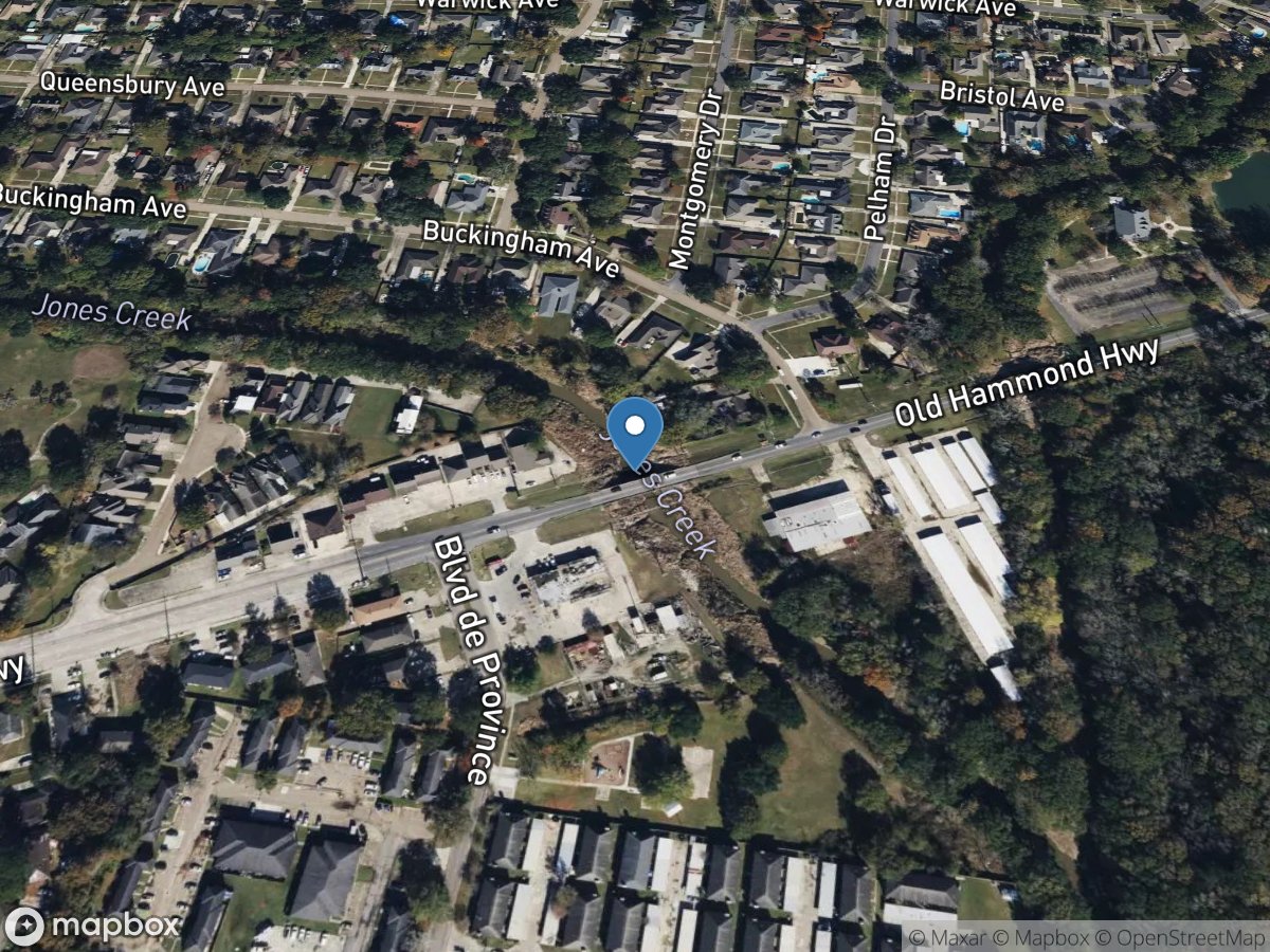 Jones Cr. at Old Hammond Highway near Baton Rouge, LA location