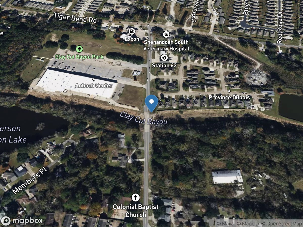 Claycut Bayou at Antioch Road near Baton Rouge, LA location