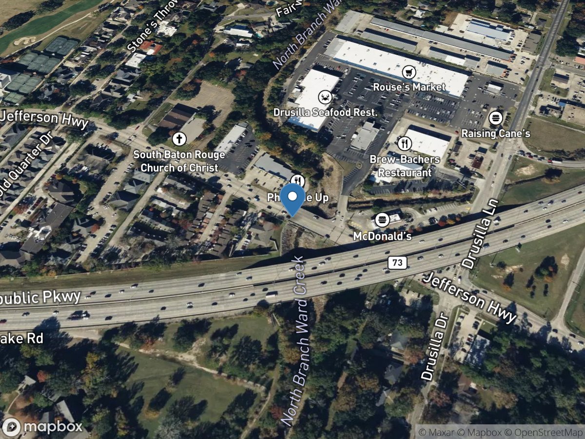 North Branch Ward Creek at Baton Rouge, LA location