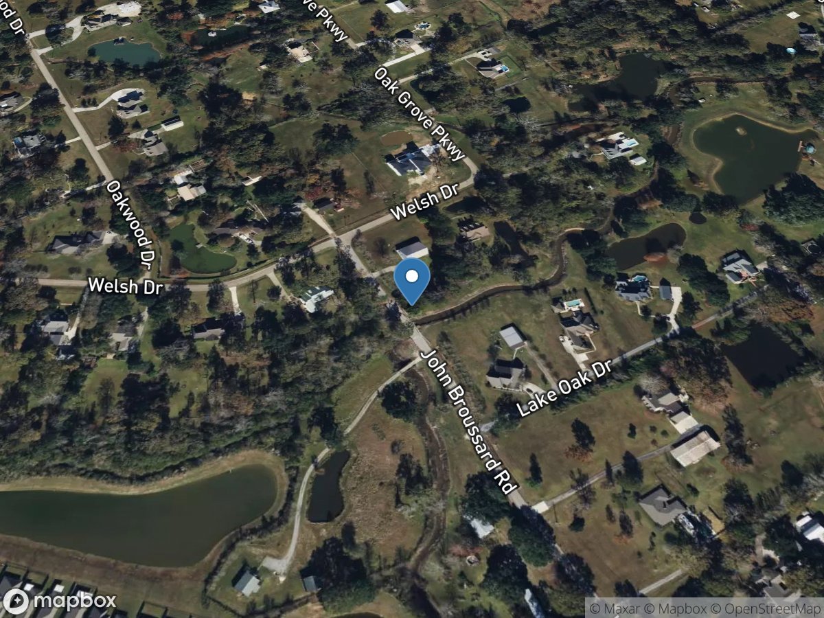 Welsh Gully at J. Broussard Road near Prairieville, LA location