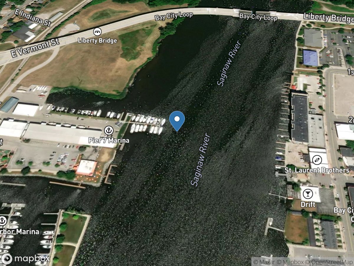Saginaw River at Midland Street at Bay City, MI location
