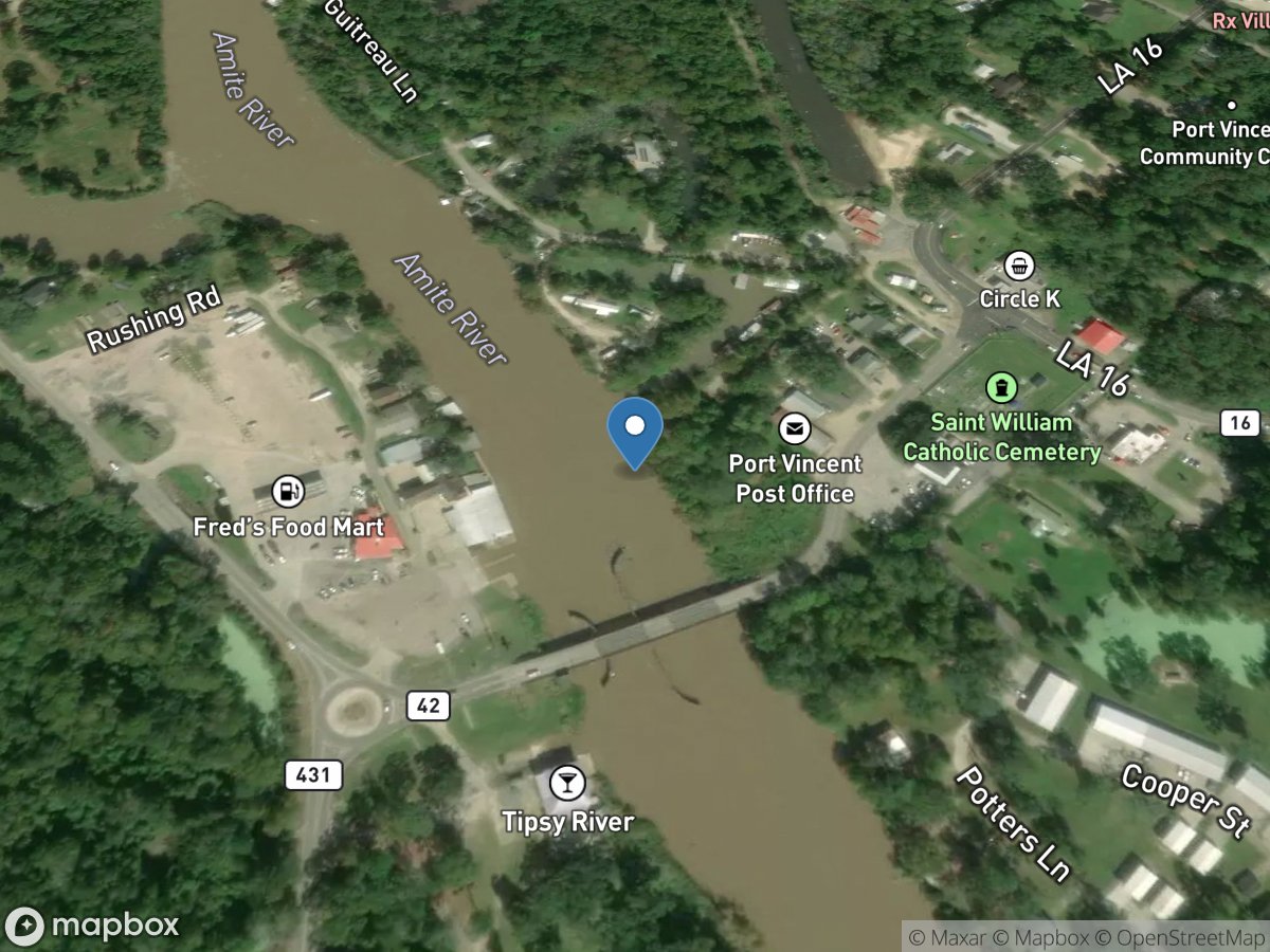 Amite River at Port Vincent, LA location
