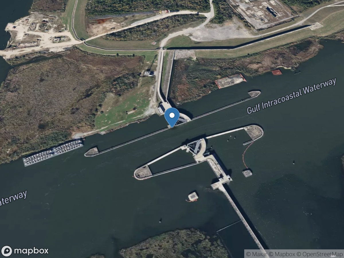 GIWW East Storm Surge Barrier at New Orleans, LA location