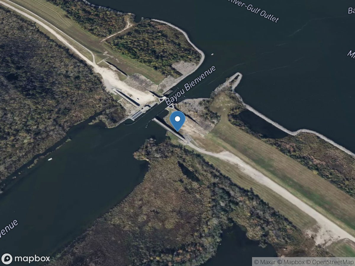Bayou Bienvenue Floodgate near Chalmette, LA location