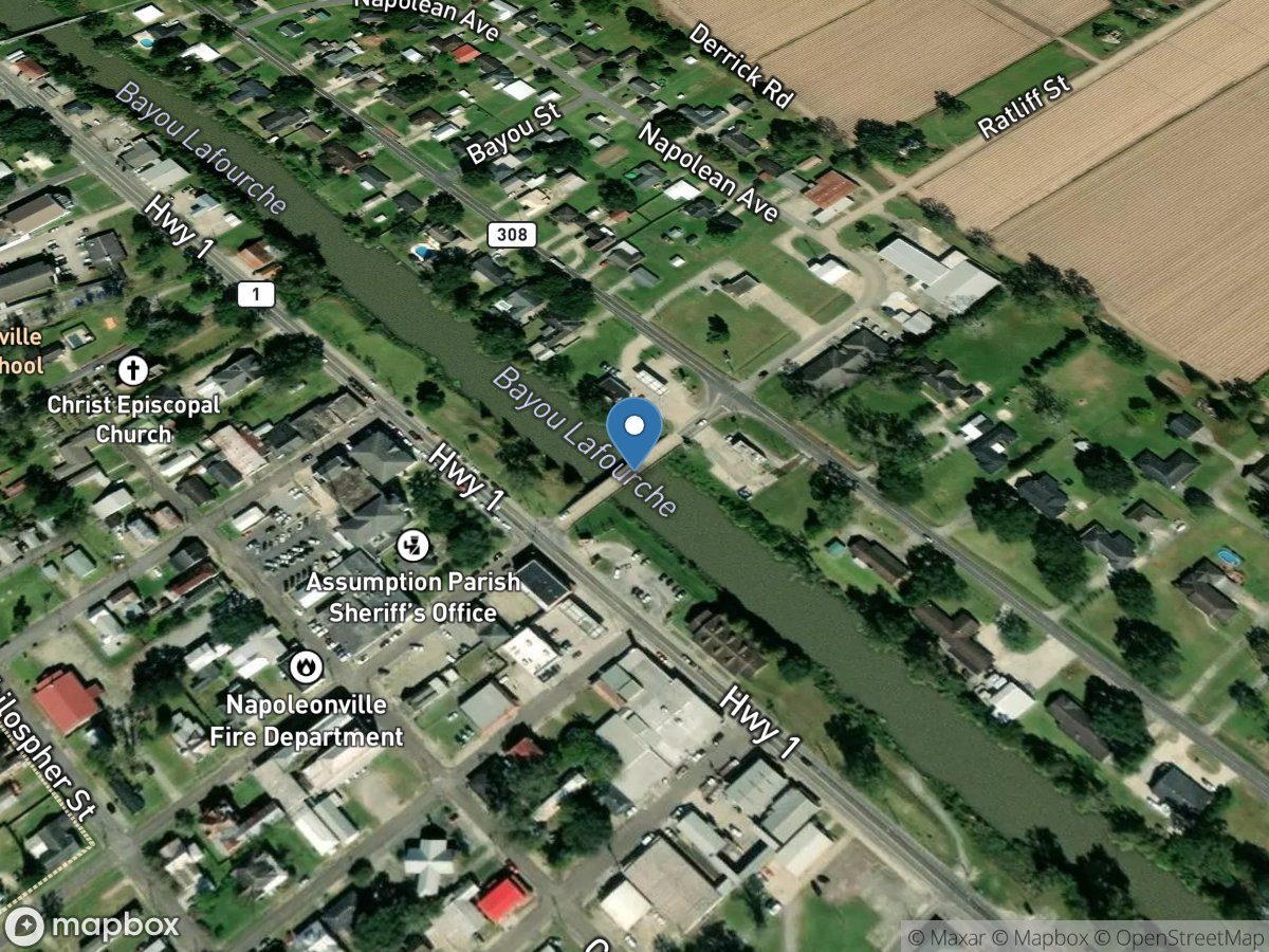 Bayou Lafourche at Napoleonville, LA location