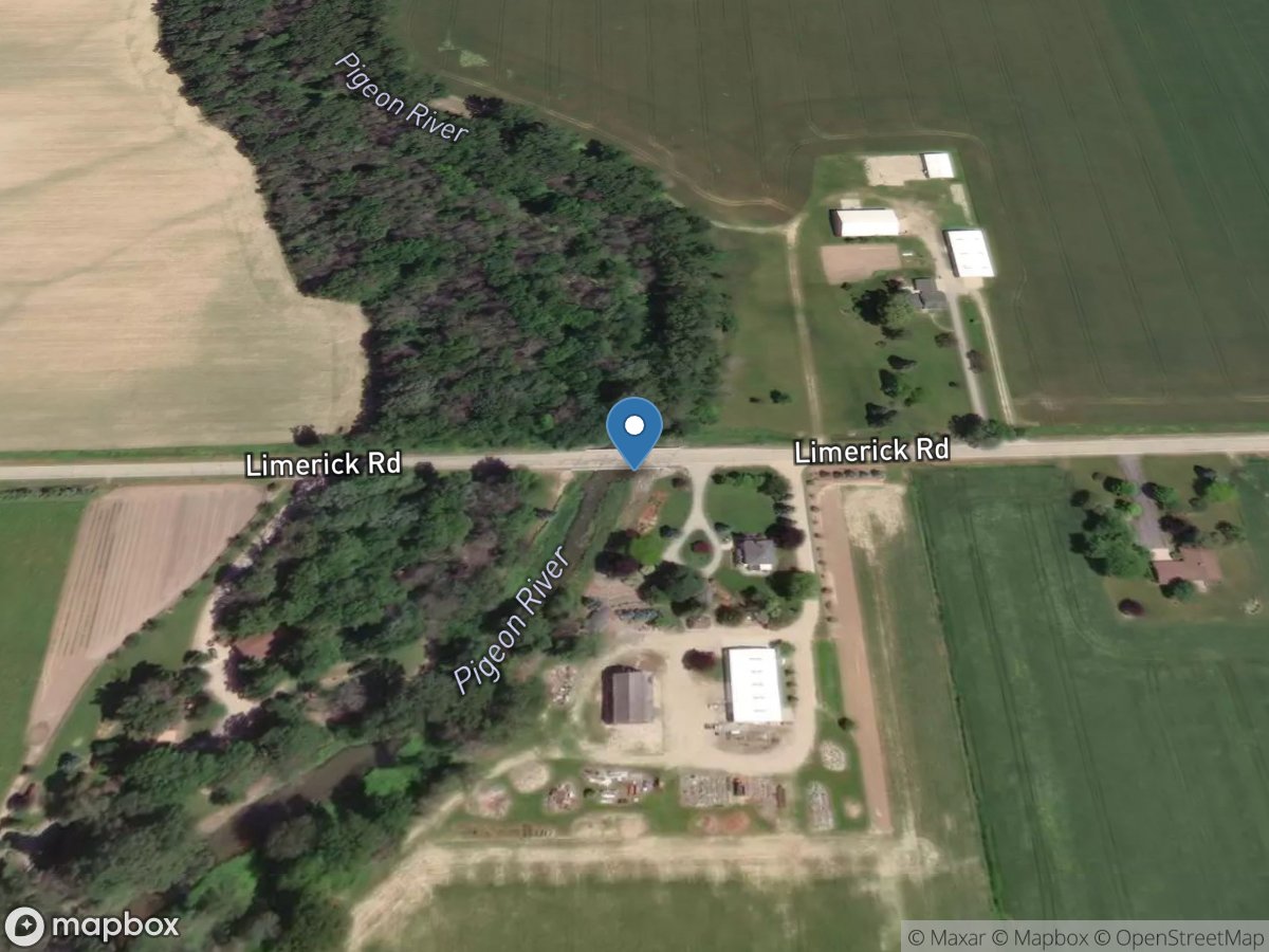 Pigeon River at Limerick Road near Caseville, MI location