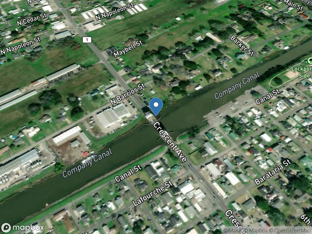 Company Canal at Highway 1 at Lockport, LA location