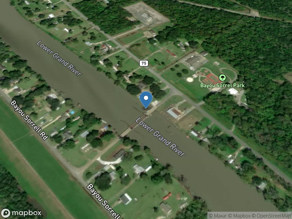 Lower Grand River at Bayou Sorrel, LA location