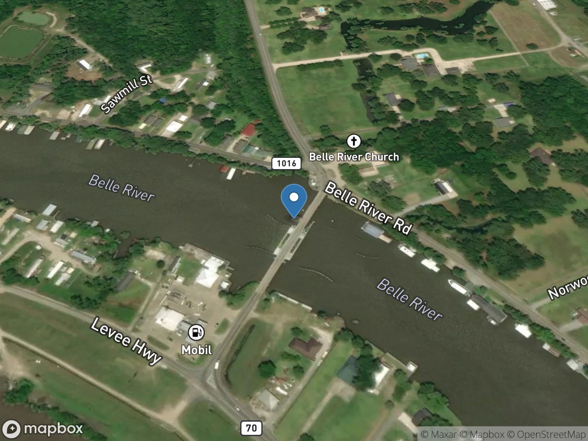 Belle River at Highway 70 near Pierre Part, LA location