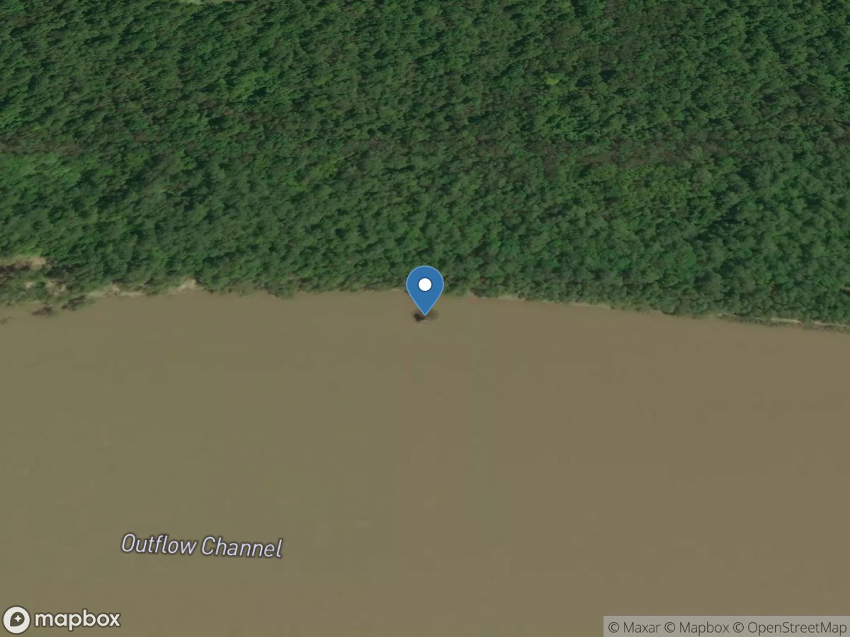 Old River Outflow Channel below Hydropower Channel location