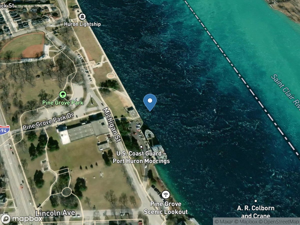 St. Clair River at Port Huron, MI location