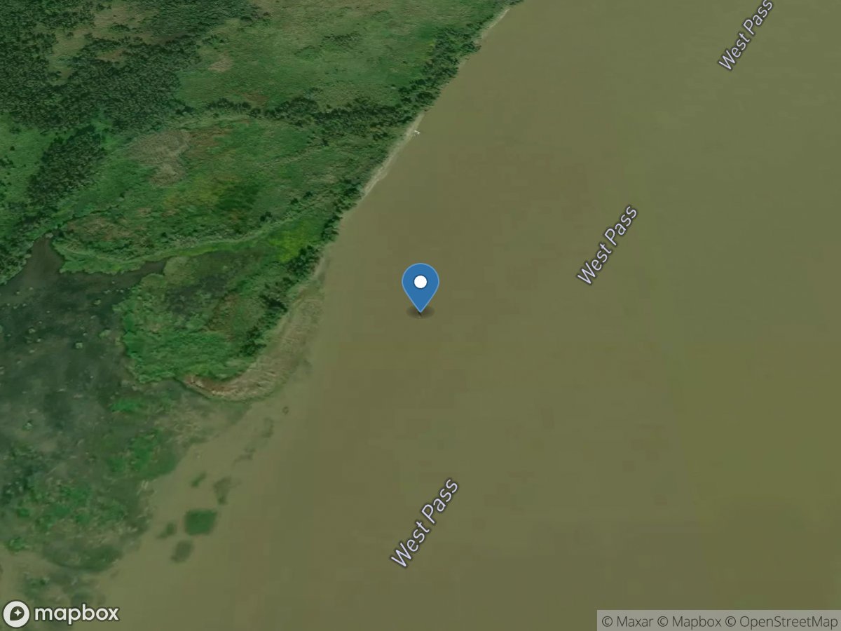 Mouth of Atchafalaya River at Atchafalaya Bay location