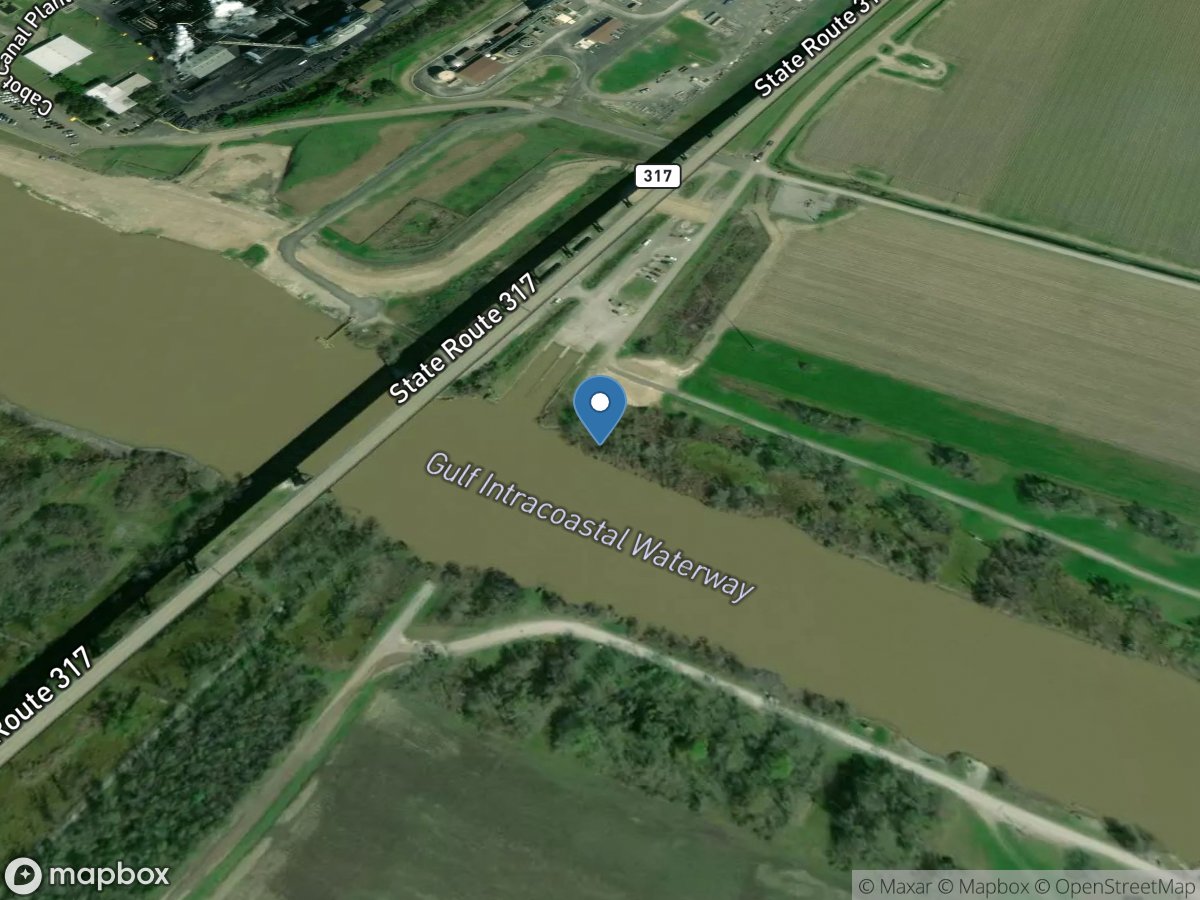 GIWW at Bayou Sale Ridge near Franklin, LA location