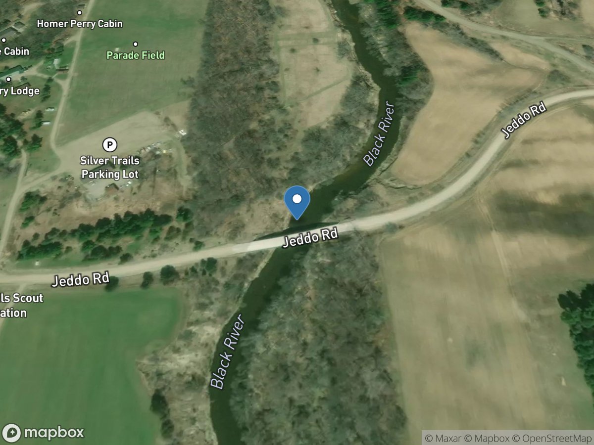 Black River near Jeddo, MI location