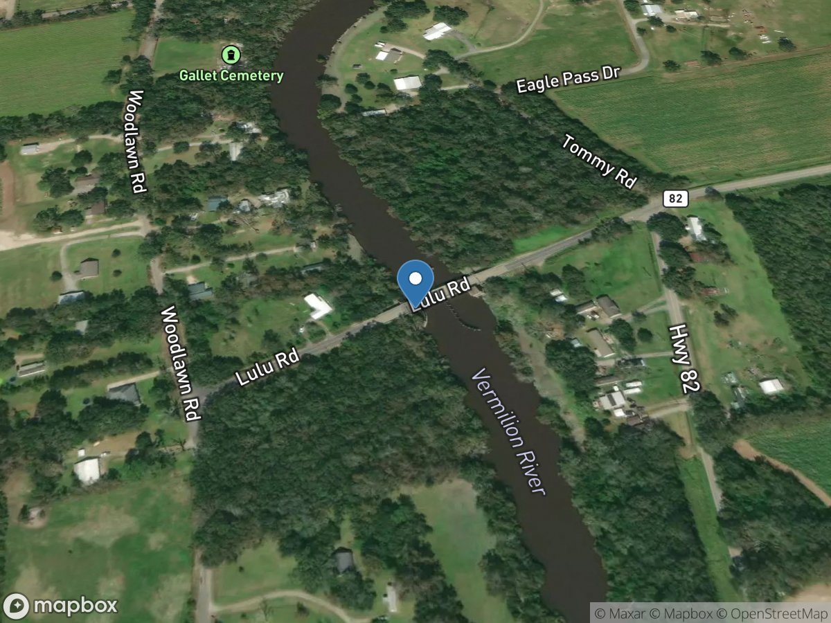 Vermilion River at Woodlawn, LA location