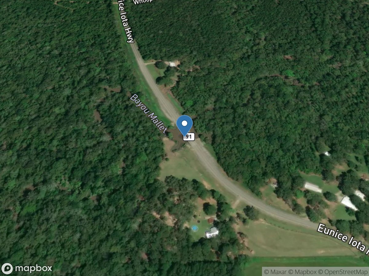 Bayou Mallet at Highway 91 north of Iota, LA location