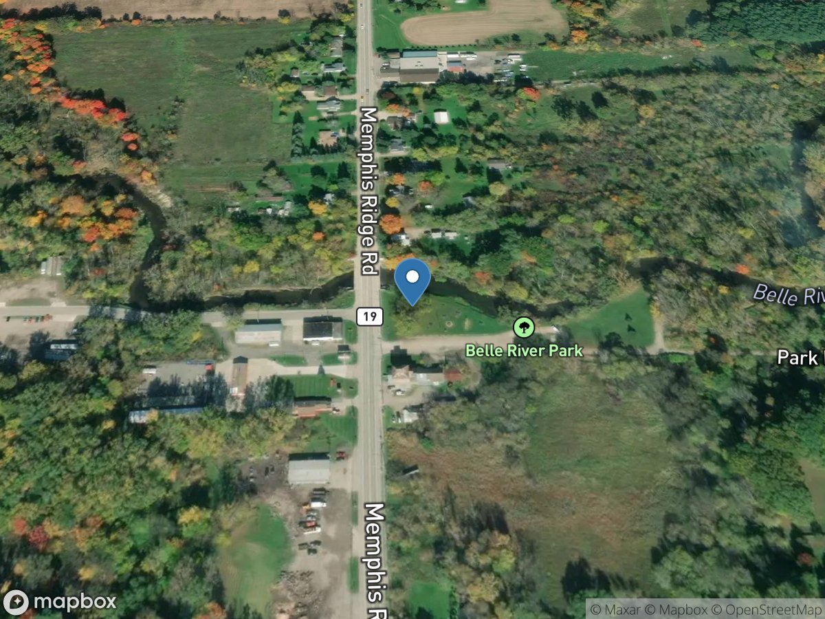 Belle River at Memphis, MI location