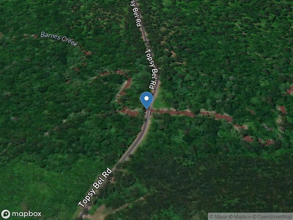 Barnes Creek at Topsy Bel Road Southwest of Reeves, LA location