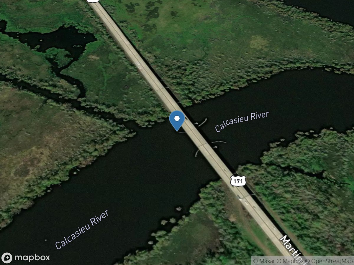 Calcasieu River at Highway 171 at Moss Bluff, LA location