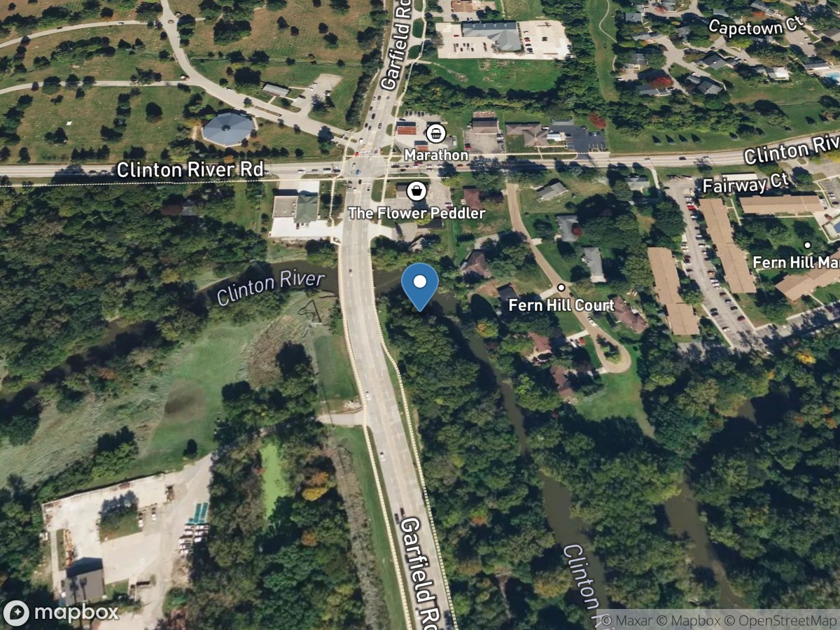 Clinton River near Fraser, MI location