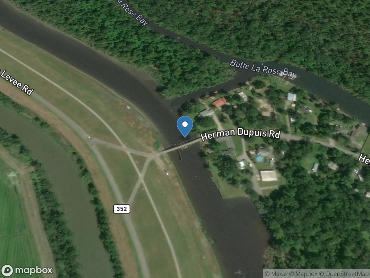 Pontoon Bridge Canal near Butte Larose, LA location