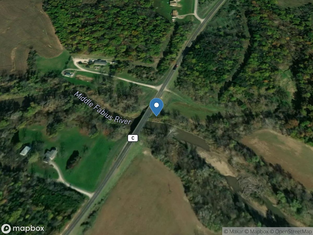 Middle Fabius River near Ewing, MO location