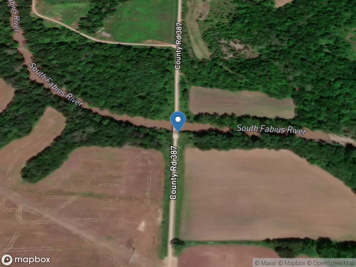 South Fabius River above Newark, MO location