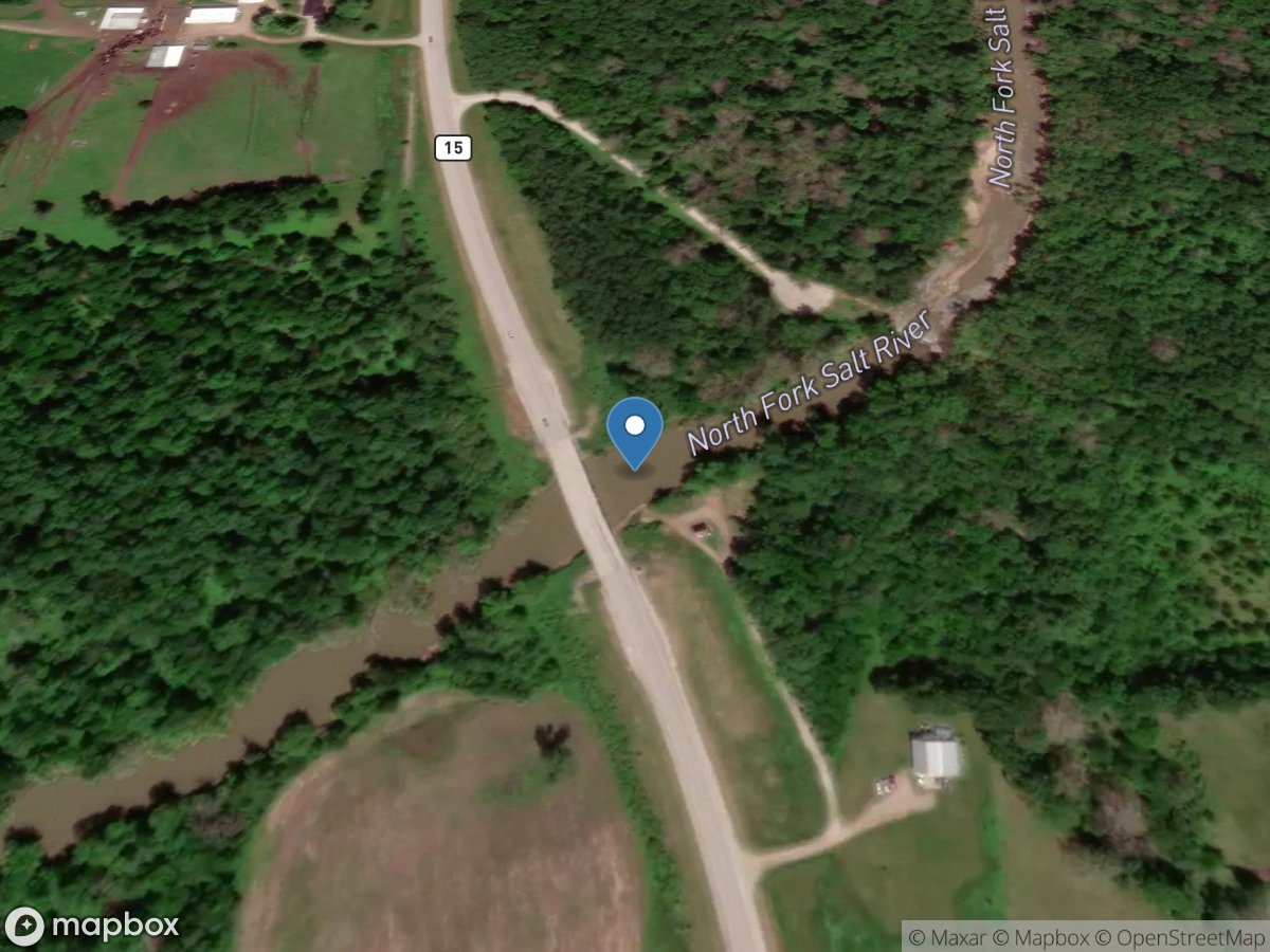 North Fork Salt River near Shelbina, MO location